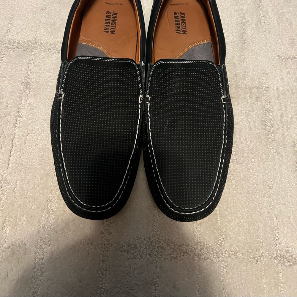 Johnston Murphy Mens Drivers size 10 Navy Blue